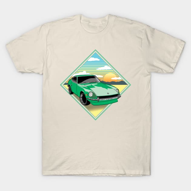 Retro Nissan Datsun S30 240Z T-Shirt by thesupragoddess